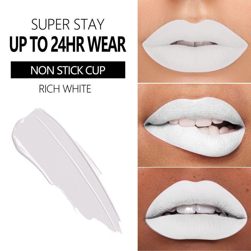 MAKI YIKA White Lipstick for Women Color Stay Long Lasting