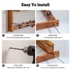 Wacloud 29Inch Wall Mounted Coat Rack with Hooks and Shelf