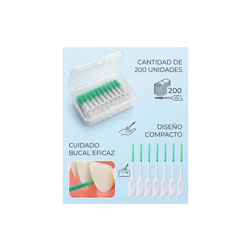 200 Cepillos Interdentales, Cepillos Interdentales Gum, Limpieza Dental Profunda, Para