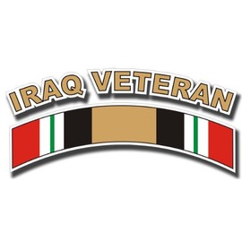 Iraq Veteran Ribbon Decal Sticker 5.5"