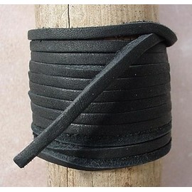 Lace Lacing Leather Topgrain Black 12 Feet 2 Pieces