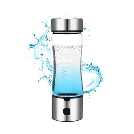 Hydrogen Water Bottle, Hydrogen Water Generator with Advanced SPE PEM Technology, 420ml Large Capacity, Portable Rechargeable Hydrogen Water Bottle Generator for Home Travel Office Exercise