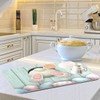 Qilmy Easter Bunny Dish Drying Mat Absorbent Reversible Tableware Mat