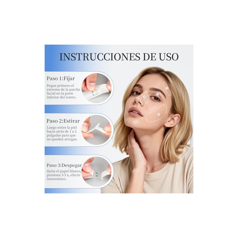 120 PCS Face Lift Tape para Rostro,1psc Tabletas de raspado