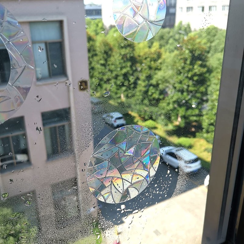 Prism Window Decals for Bird Strike, Anti Collision Stickers, Stop