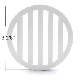 DPM Heavy-Duty Plastic Drain Cover 3" Drain Grate Round Drain Cover 3 inch Round Grate White | 3" Diameter 1/4" Thickness | Made in USA ((5 Pack))