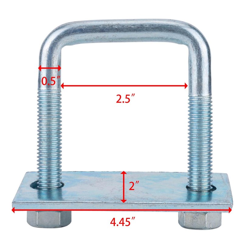 MYZHRE 4 Pcs Leaf Spring Clamp Kit, Fits Up To