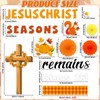 Fall Jesus Christian Bulletin Board Decorations Set with 3D Tissue