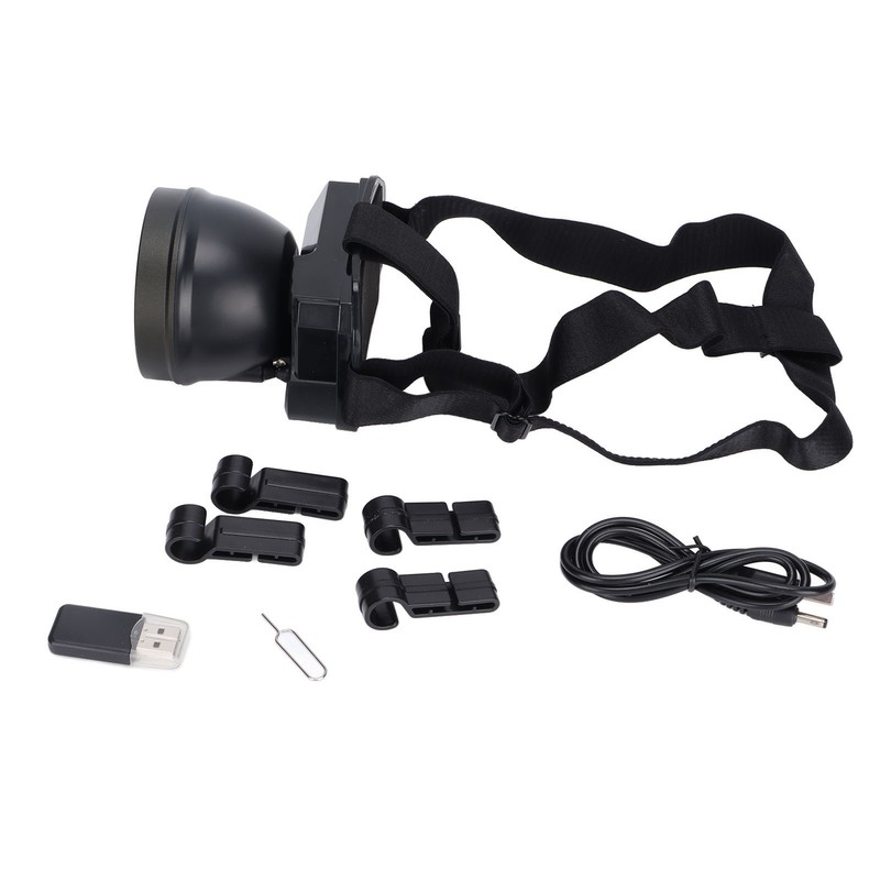 Headlamp Body Camera Wearable Portable Waterproof 1080P HD Head Mounted