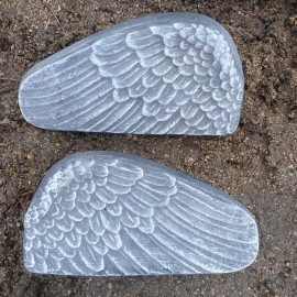 gostatue Angel wings plastic mold plastic concrete plaster mould 9" x 4.5" x 3/4" each