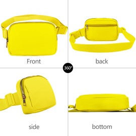 VOROLO Waist Pack for Running Fanny Pack for Women and Men Crossbody Belt Bag Bum Bag with Adjustable Strap for Sports Yellow