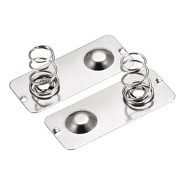 MECCANIXITY Battery Spring Plate AA Batteries Spring Contact Nickel Plate 28mmx12mm 10 Pcs