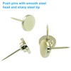 Rierdge 30 Pieces Pin Metal Thumb Tacks, Gold Push Pins