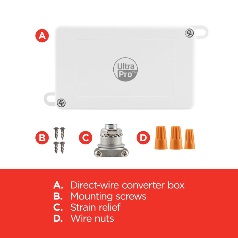 UltraPro Direct Wire Junction Box, Converter for Linkable Fixture, Conversion,
