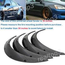Dreamizer 5" 4Pcs Universal Fender Flares Extra Wide Body Wheel Arch 4Pc For Kia Sportage