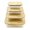 Bambooware Glass Containers with Lids | Non Plastic Glassware Set