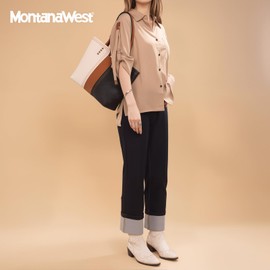 Montana West Tote Bag for Women Top Handle Satchel Purse Oversized Shoulder Handbag Hobo Bags Gift MWC-118BBG-BK