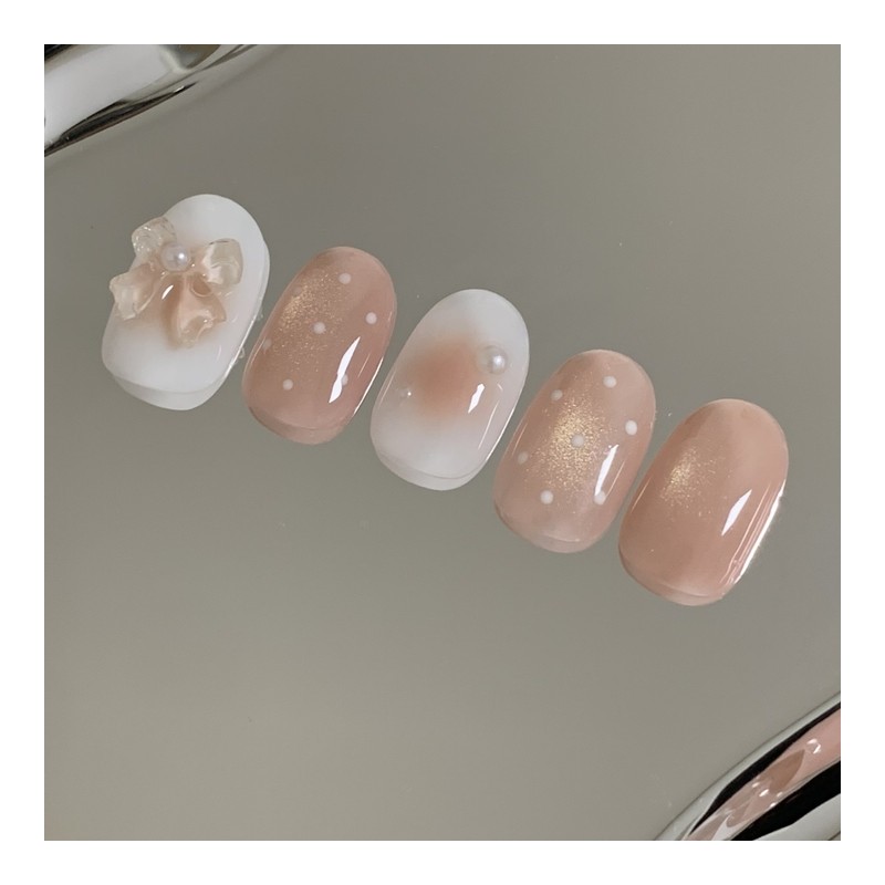 [Handmade Nail Tips] Rose Gold✨ Nail Tips - Short Oval