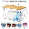 2 Pack Bamboo Lid Large Capacity Clear Storage Bins Pantry