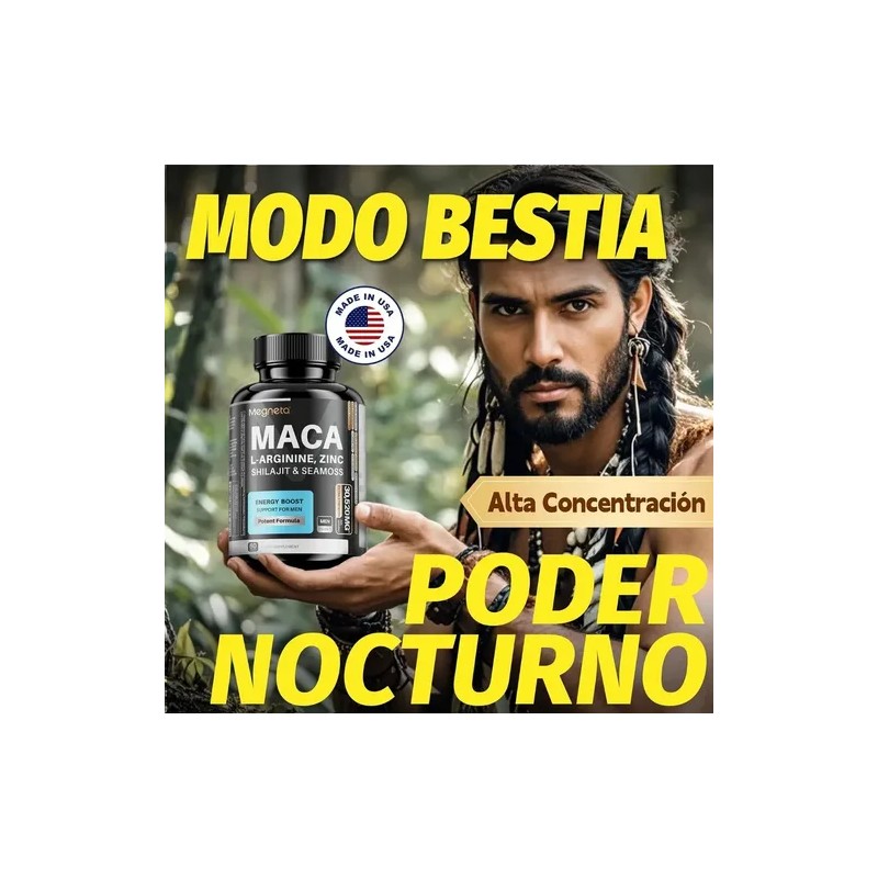 Suplemento Con Maca Y Larginina Energía Y Rendimiento 60cáp