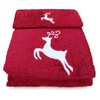 Tex Family Hand Towel Set Deer Border Pure Cotton Made