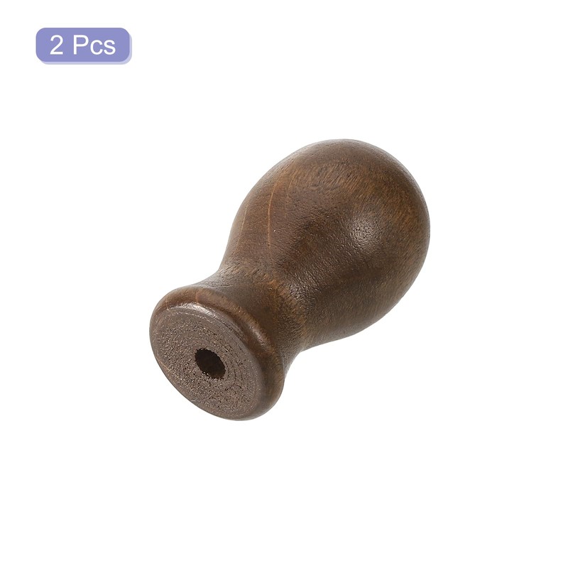 sourcing map 2Pcs Cord Knobs, 32mm Window Blind Tassels Wooden