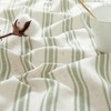TOPICK Linen Striped Panel Curtain, Semi-Transparent Bistro Curtain, Sheer Curtain,