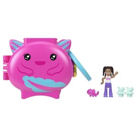 Polly Pocket Cuddly Toys Compact Play Set GYV99 Axolotl Hxx22