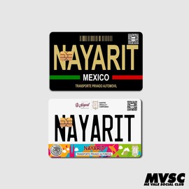 Card Stickers - Mexico Placas (Mexican License Plate) - For Debit, Credit and other cards:_NAYARIT