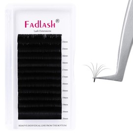 FADLASH Easy Fan Lash Extensions Volume Eyelash Extensions Mixed Tray 3D 4D 5D 6D 7D 10D Lash Extensions 0.07 Soft Self Fanning Volume Lashes Supplies Blooming Lashes (0.07-D, Mix 15-20mm)