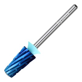 HYTOOS Safety Tapered Nail Drill Bits, 4XC Blue Nano Smooth Top Barrel Nail Bit, 3/32 Two-way Carbide Drill Bits for Nails, Electric Drills Accessories Removal Manicure Arylic Powder