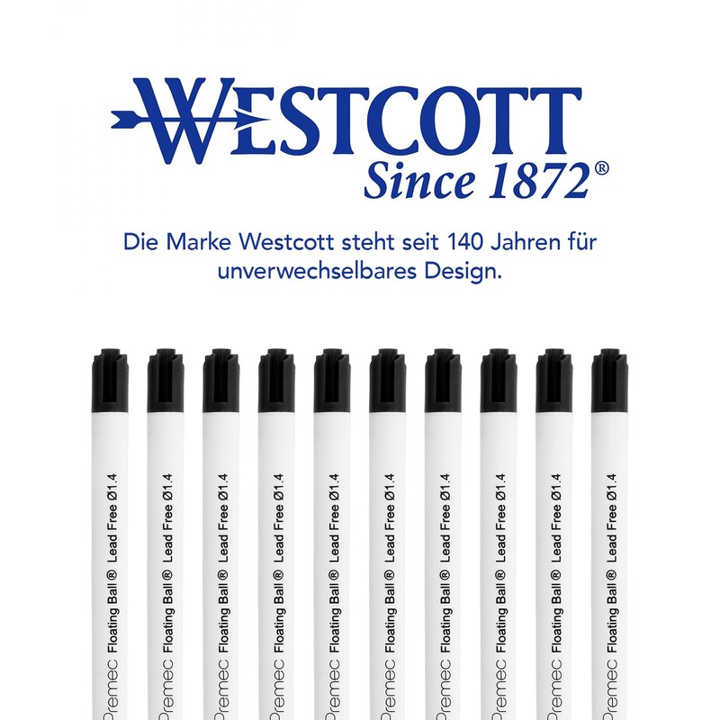 Westcott Ballpoint Pen Refills Black Pack of 10 | G2