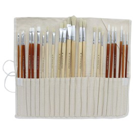 Art Advantage Oil and Acrylic Brush Set, 24-Piece