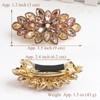 Sppry Luxury Gold-plated Rhinestone Hair Barrette for Women, Large Flower