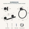 FORIOUS 4 Piece Bathroom Accessories, SUS304 Stainless Steel Double Post