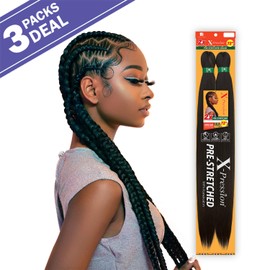 Sensationnal Braids XPRESSION 3X Pre-Stretched Braid 58 inches (3-pack, 2)