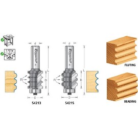 Amana Tool - 54213 Carbide Tipped Triple Bead 1/8 Radius x 7/8 Dia x 1" 2 Shank