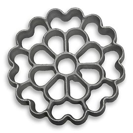 Scandinavian Rosette Achappam Mold Buñuelos Mold Rosette Maker Rosette Cookie Tool Aluminium Cast Waffle Mold for Kitchen Baking Cooking Housewares (Spanish)