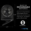 Treva 5 Inch Rechargeable Powered Clip Fan 3 Speed Slim