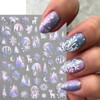 8 Pcs Snowflake Nail Stickers 5D Embossed Self-Adhesive Xmas Snowball