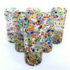 MexHandcraft Multicolor 'Confetti Rocks' 2 oz Tequila shot glasses (set