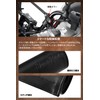 ZETA RACING 200mm Black Vintage Taste Scrambler Style Faux Leather