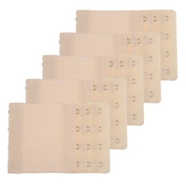 Wowlife 5Pcs Bra Extenders 4 Hooks 3 Rows Elastic Bra Strap Extension for Women (Light Skin Color)