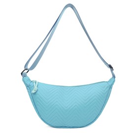 Shoulder Bags for Women, Cute Hobo Tote Handbag Mini Clutch Purse with Zipper Closure (Sky blue)