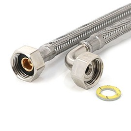 Reinforced hose 1/2 inch nut x 1/2 inch nut bend (DN8) for drinking or utility water