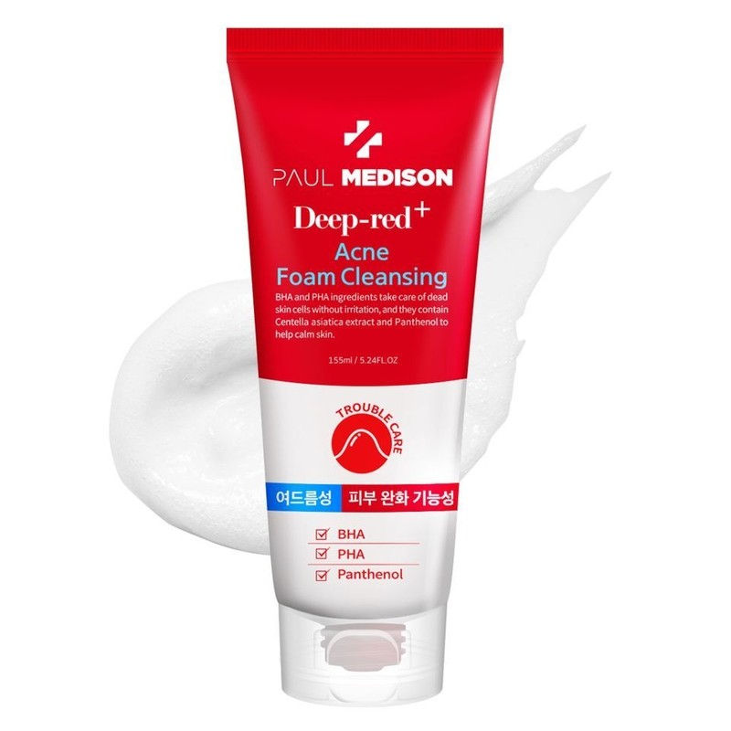 PAULMEDISON 155ml 4177526 Deep Red Acne Foam Cleansing 1 unit