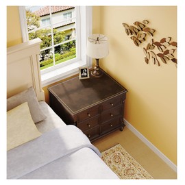 XIXI DECORE Nightstand Cover, Bedside Table Cover - Custom Size, Wood Grain Pattern (23Lx16W)