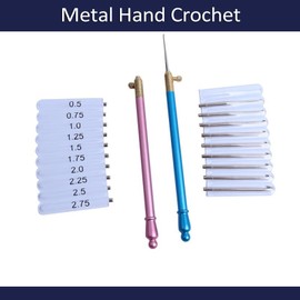 Tambour Needle Set, Tambour Beading Sequins Crochet Hook, Stainless Steel Non-Slip Handle for Most Crochet and Embroidery Work