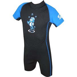 TWF Men's TWF Kids Seahorse Wetsuit Blue 3 4 Year, Blue, 1 Manufacturer Size K04 UK