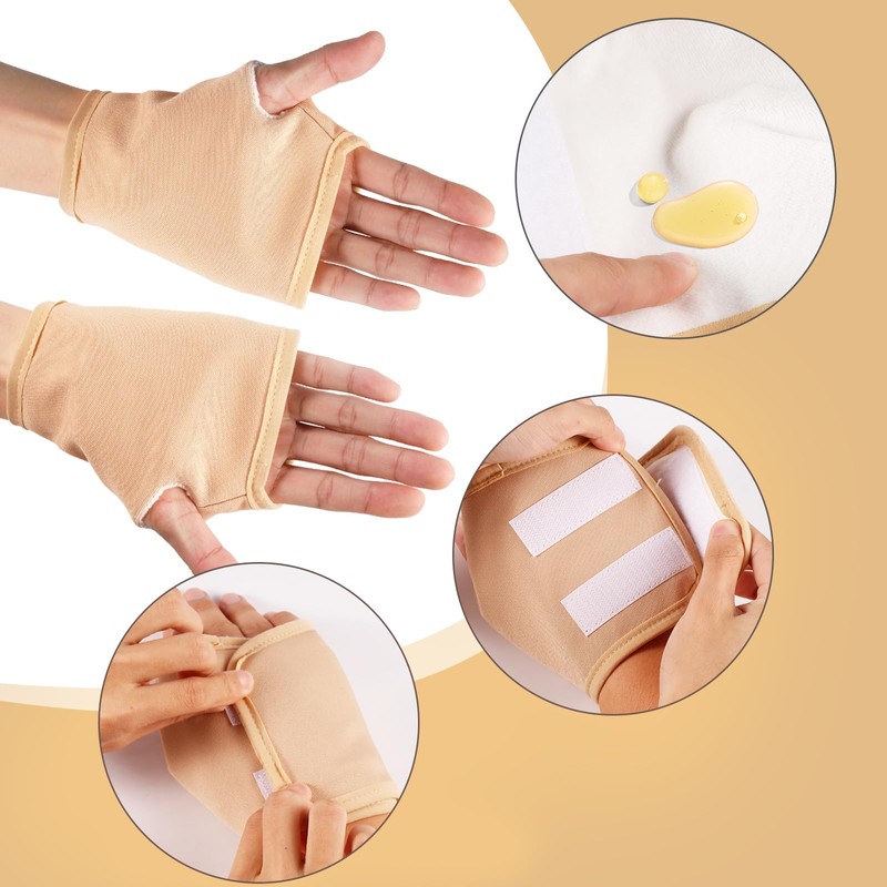 2pcs Castor Oil Packs Organic Cotton for Hands, Reusable Hand